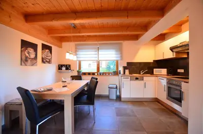 Küche/Küchenzeile in der Unterkunft Feriendorf Via Claudia Haus 99 Julia