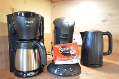 Kaffee-/Teezubehör in der Unterkunft Feriendorf Via Claudia Haus 75 Waldromantik