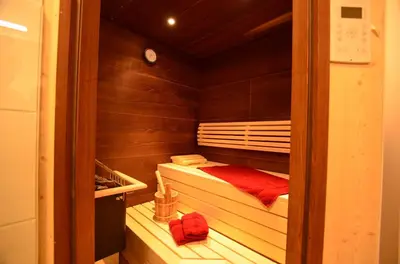 Ein Bett oder Betten in einem Zimmer der Unterkunft Feriendorf Via Claudia Haus 69 La Casita