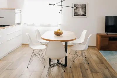 Küche/Küchenzeile in der Unterkunft Gemütliche Wohnung mit großer Terrasse