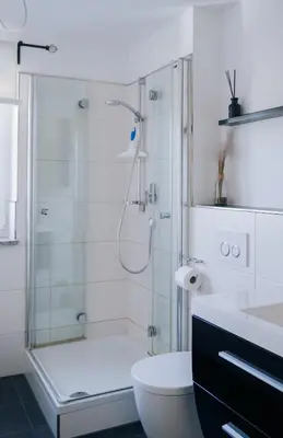 Ein Badezimmer in der Unterkunft Gemütliche Wohnung mit großer Terrasse