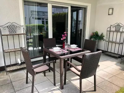 Ein Balkon oder eine Terrasse in der Unterkunft Stadtwohnung am Oertelplatz