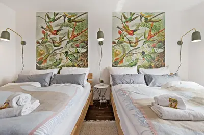 Ein Bett oder Betten in einem Zimmer der Unterkunft Arbio I Premium Penthouse Apartment Augsburg