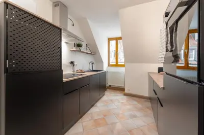 Küche/Küchenzeile in der Unterkunft Lexapartments Altstadt zentral am Rathaus