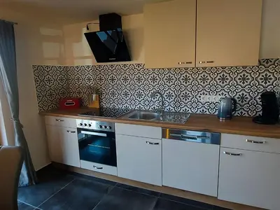 Küche/Küchenzeile in der Unterkunft Landhaus Glücksmoment
