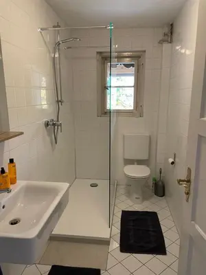 Ein Badezimmer in der Unterkunft Zur Rose