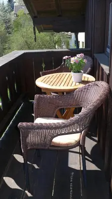 Ein Balkon oder eine Terrasse in der Unterkunft Ferienwohnung Hein