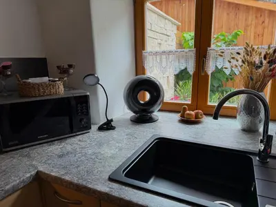 Küche/Küchenzeile in der Unterkunft Ferienwohnung Bärnham