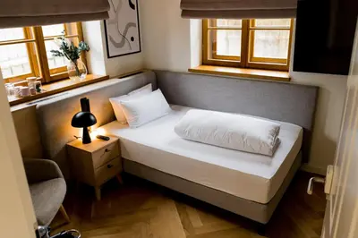 Ein Bett oder Betten in einem Zimmer der Unterkunft Bob W Munich Airport - Peterhof