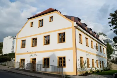 Das Gebäude in dem sich das Aparthotel befindet