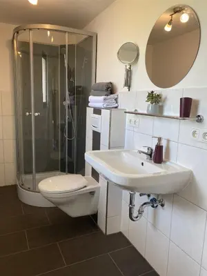 Ein Badezimmer in der Unterkunft Ferienhof Steingaden