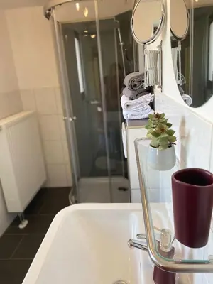 Ein Badezimmer in der Unterkunft Ferienhof Steingaden