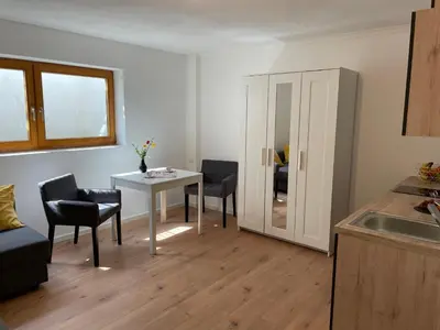 Küche/Küchenzeile in der Unterkunft Schöne Souterrainwohnung in Seeshaupt
