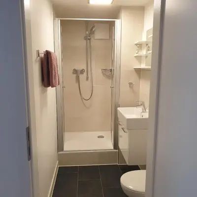 Ein Badezimmer in der Unterkunft Schöne Souterrainwohnung in Seeshaupt