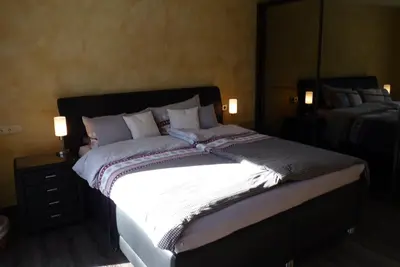 Ein Bett oder Betten in einem Zimmer der Unterkunft Panoramahaus Hopfner Nähe Zugspitze und Eibsee