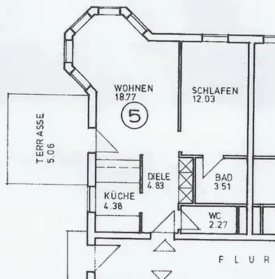 Grundriss der Unterkunft Ferienwohnung 5 Bergschlössl Oberaudorf