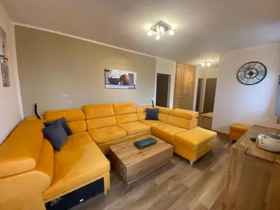 Ein Sitzbereich in der Unterkunft Ferienwohnung 5 Bergschlössl Oberaudorf