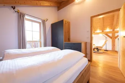 Ein Bett oder Betten in einem Zimmer der Unterkunft am Josefibrunnen