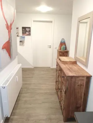 Küche/Küchenzeile in der Unterkunft Maurers Schlierseetraum 6, Studio 455 mit 42 qm neu renoviert, Erdgeschoss mit eingezäunter Terrasse in ruhiger Lage am Kirchbichlweg 8
