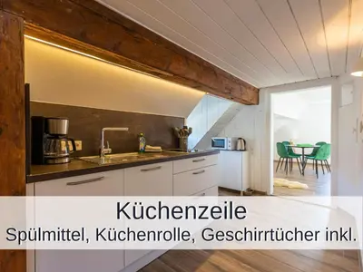 Küche/Küchenzeile in der Unterkunft Ferienwohnung Rambold Wettersteinwand