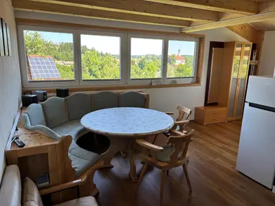 Küche/Küchenzeile in der Unterkunft Ferienwohnung Ballon im Allgäu