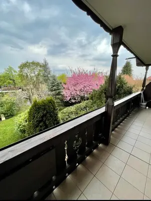Ein Balkon oder eine Terrasse in der Unterkunft Ferienwohnung Wolf