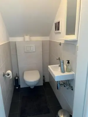 Ein Badezimmer in der Unterkunft Apartment BERGfamilie - gemütlich ausgestattet, ruhig und familienfreundlich