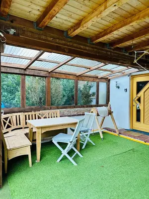 Ein Patio oder anderer Außenbereich in der Unterkunft Apartment BERGfamilie - gemütlich ausgestattet, ruhig und familienfreundlich