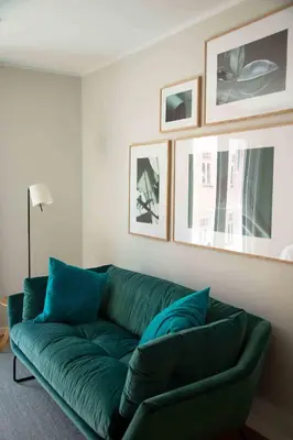 Ein Sitzbereich in der Unterkunft 21rooms