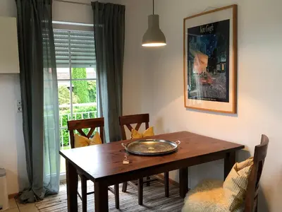 Ein Sitzbereich in der Unterkunft Ferienwohnung mit Charme