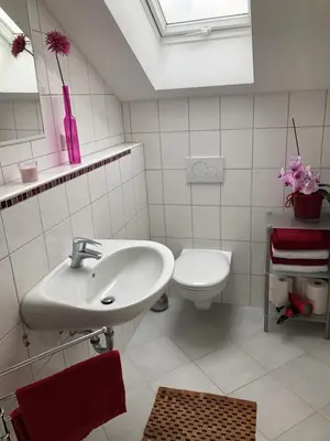 Ein Badezimmer in der Unterkunft Ferienwohnung mit Charme