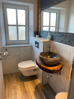 Ein Badezimmer in der Unterkunft Allgäu-Chalet Kaufbeuren
