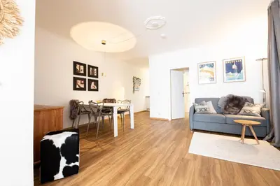 Ein Sitzbereich in der Unterkunft Glücksgriff