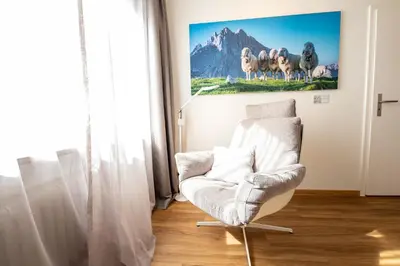 Ein Bett oder Betten in einem Zimmer der Unterkunft Glücksgriff