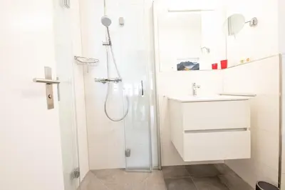 Ein Badezimmer in der Unterkunft Glücksgriff