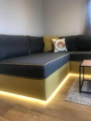 Ein Sitzbereich in der Unterkunft Ferienwohnung Sunnseitn