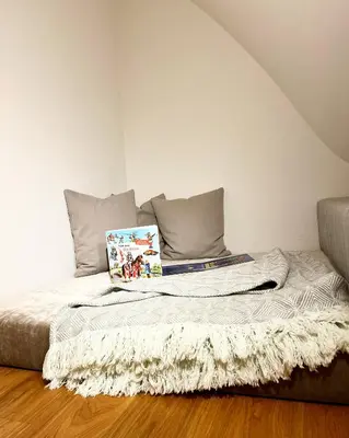 Ein Sitzbereich in der Unterkunft Ferienwohnung Sunnseitn