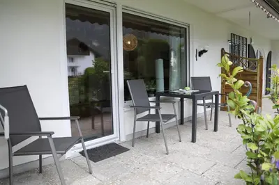 Ein Balkon oder eine Terrasse in der Unterkunft Ferienwohnung Gipfelglück