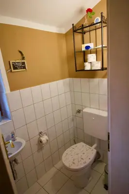 Ein Badezimmer in der Unterkunft Ferienwohnung Landhaus zum Sonnenschein