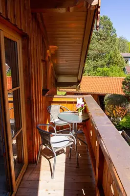Ein Balkon oder eine Terrasse in der Unterkunft Ferienwohnung Leni