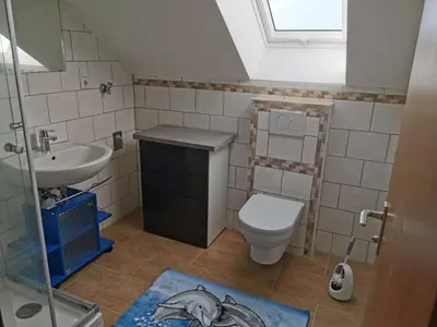 Ein Badezimmer in der Unterkunft Wohnung Michelle