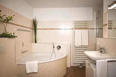 Ein Badezimmer in der Unterkunft An der Freihaushöhe