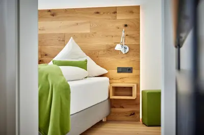 Ein Bett oder Betten in einem Zimmer der Unterkunft Murmeli