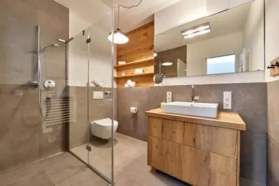 Ein Badezimmer in der Unterkunft Murmeli