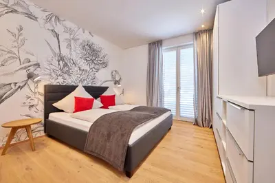 Ein Bett oder Betten in einem Zimmer der Unterkunft Huettenzauber