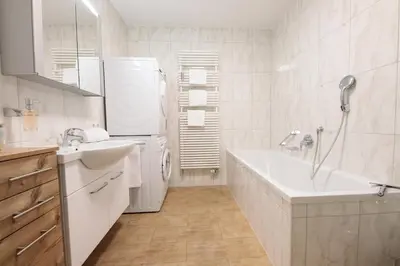 Ein Badezimmer in der Unterkunft Bergwasser