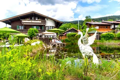 Ein allgemeiner Bergblick oder ein Berglick von der Ferienwohnung aus