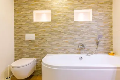 Ein Badezimmer in der Unterkunft Ferienwohnung 