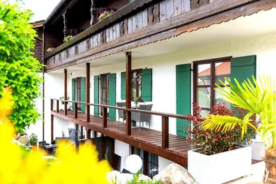 Ein Balkon oder eine Terrasse in der Unterkunft Ferienwohnung 