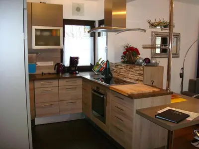 Küche/Küchenzeile in der Unterkunft Ferienwohnung Krause